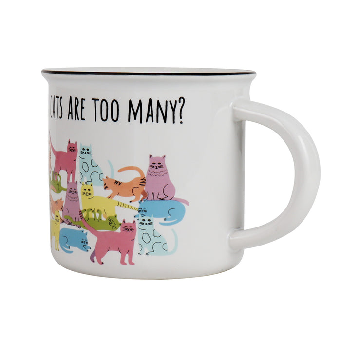 Ceramic "How Many Cats Are Too Many?" Mug