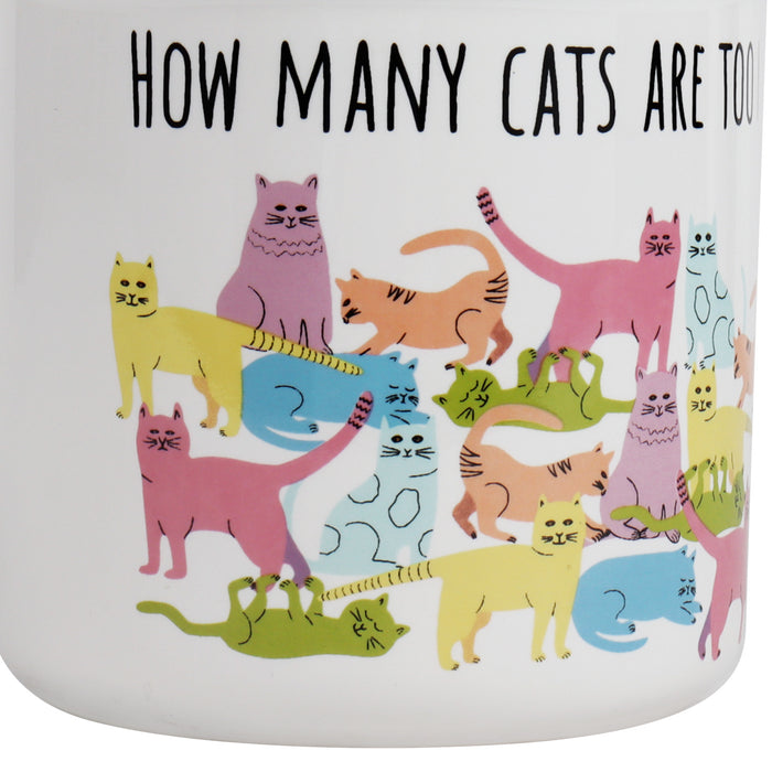 Ceramic "How Many Cats Are Too Many?" Mug