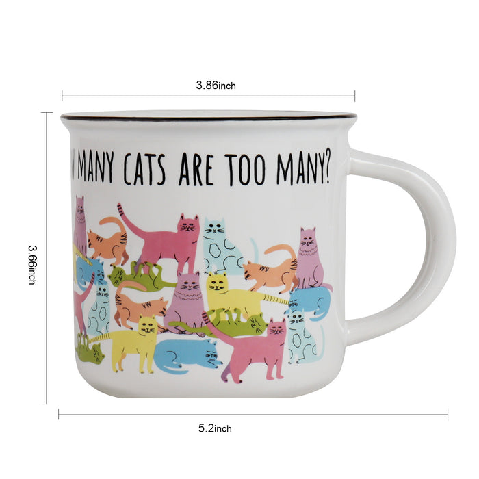 Ceramic "How Many Cats Are Too Many?" Mug