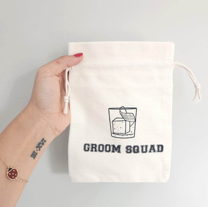 Bride Tribe Groom Squad Recovery Kit Canvas Bag Party Favors